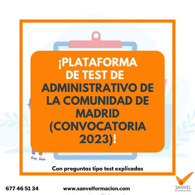 Plataforma de Test Administrativo de la Comunidad de Madrid (Convocatoria 2023)